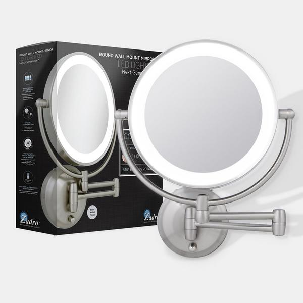 Zadro Lighted Wall Mounted Makeup Mirror with 10X/1X Battery/Cord #1