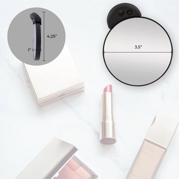 Zadro LED Lighted Compact Mirror with 15X, Suction Cups #3