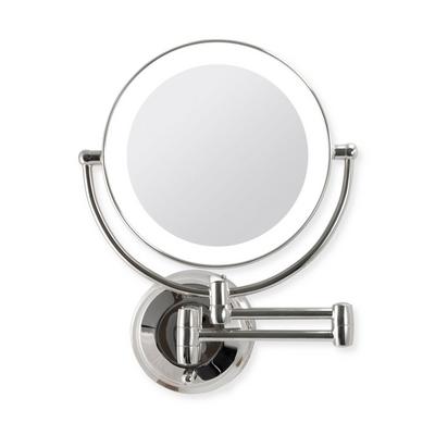 Zadro Lighted Wall Mounted Makeup Mirror with 5X/1X Battery/Cord