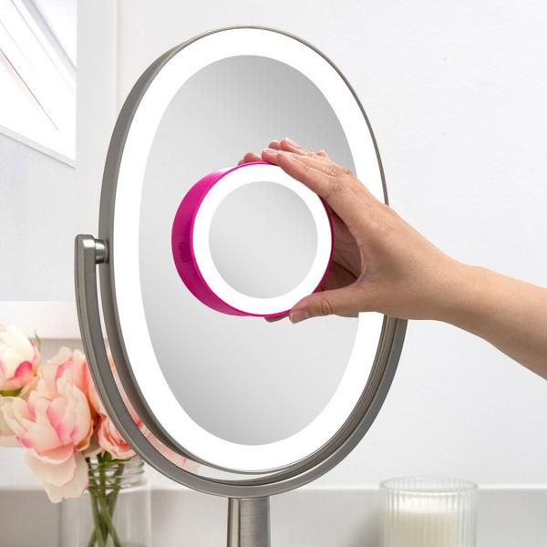 Zadro LED Lighted Travel Mirror with Magnification & Suction Cups #4