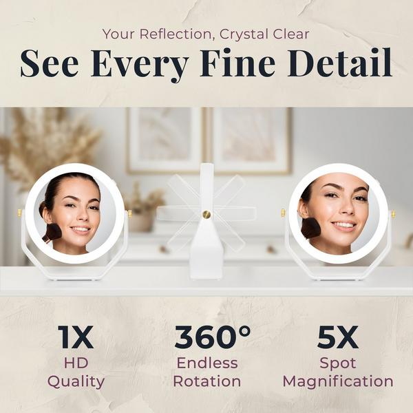 Zadro LED Lighted Makeup Mirror with 5X/1X Magnifications #3