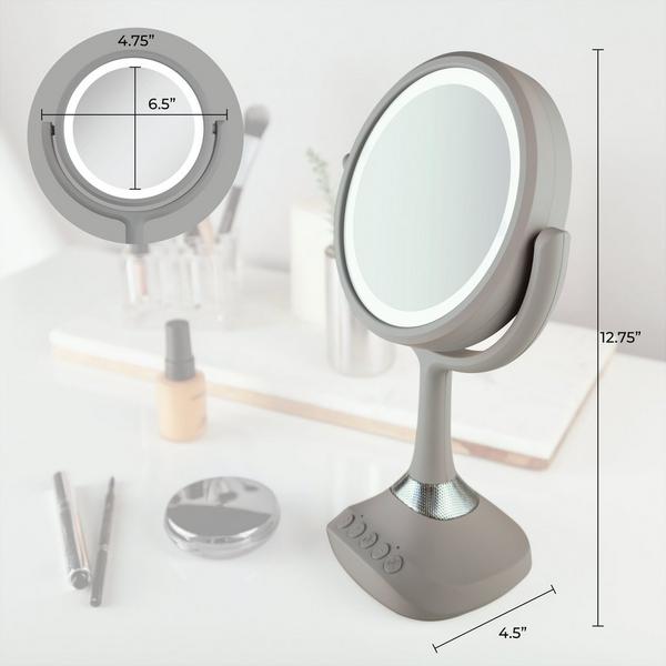 Zadro Lighted Makeup Mirror 5X/1X, Bluetooth & USB Charging Port #3
