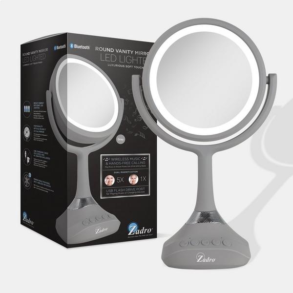 Zadro Lighted Makeup Mirror 5X/1X, Bluetooth & USB Charging Port #8