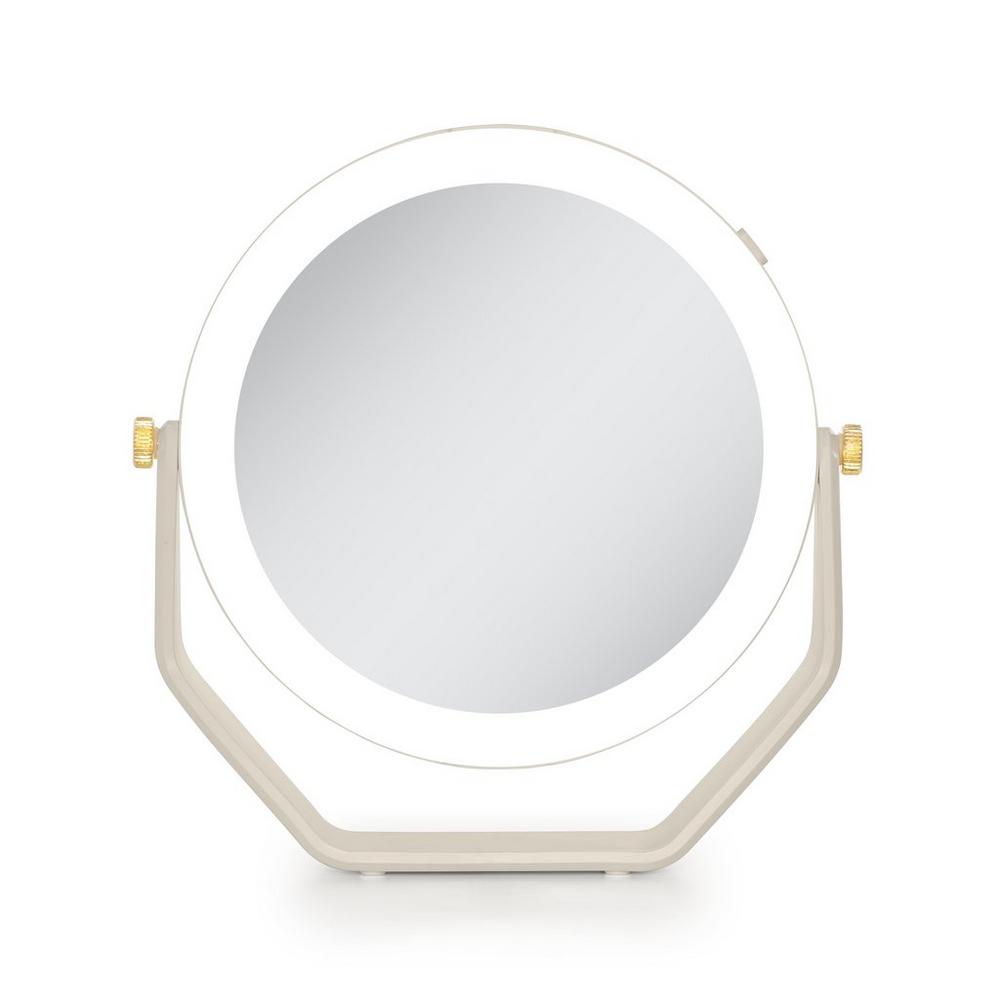 Zadro Led Lighted Makeup Mirror With 5x/1x Magnifications - Neutral In Neutral