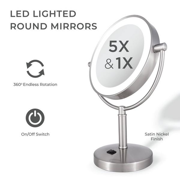 Zadro Laguna, LED Lighted Makeup Mirror with 5X/1X #2