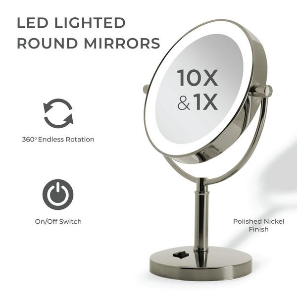 Zadro Laguna, LED Lighted Makeup Mirror with 10X/1X #3
