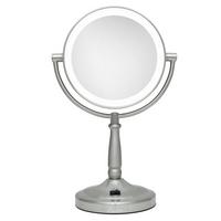 Cordless LED Lighted Makeup Mirror with 5X/1X