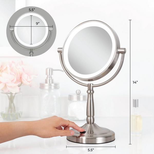 Zadro Cordless LED Lighted Makeup Mirror with 5X/1X #3