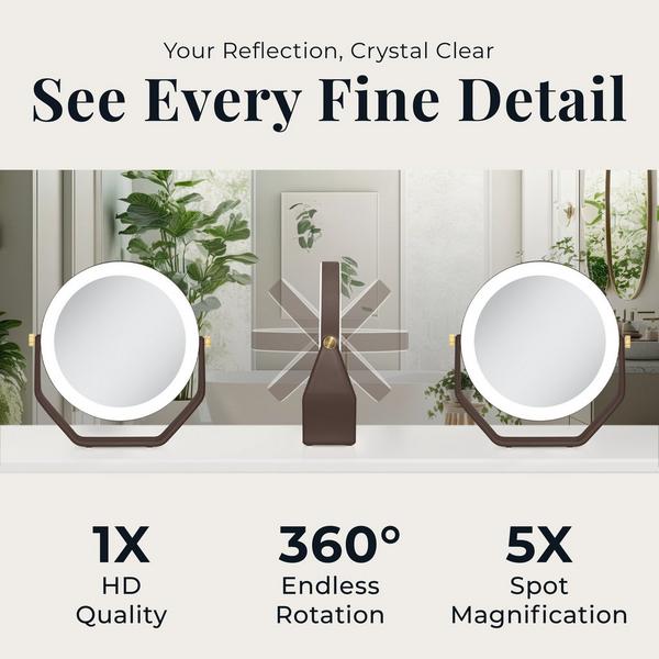 Zadro LED Lighted Makeup Mirror with 5X/1X Magnifications #4