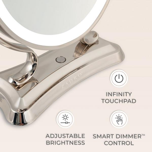 Zadro Glamour LED Lighted Makeup Mirror with 5X/1X Magnification #5