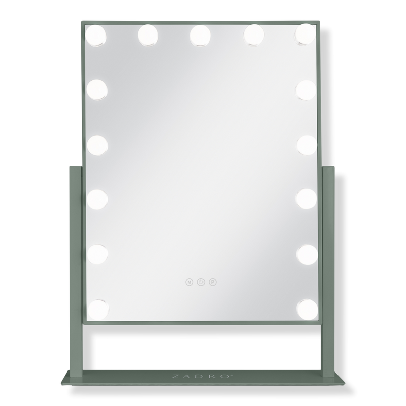 Zadro - Dark Green Hollywood LED Vertical Vanity Makeup Mirror