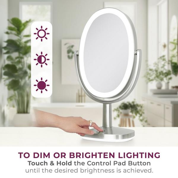 Zadro Newport LED Lighted Makeup Mirror with 5X/1X, Touch Control #4