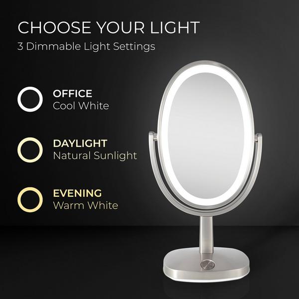 Zadro Newport LED Lighted Makeup Mirror with 5X/1X, Touch Control #5