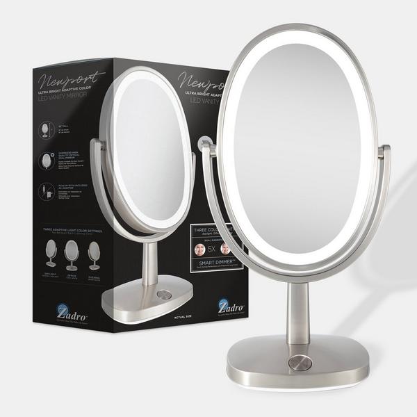 Zadro Newport LED Lighted Makeup Mirror with 5X/1X, Touch Control #8