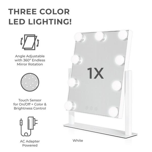 Zadro Hollywood LED Vertical Countertop Makeup Mirror #2