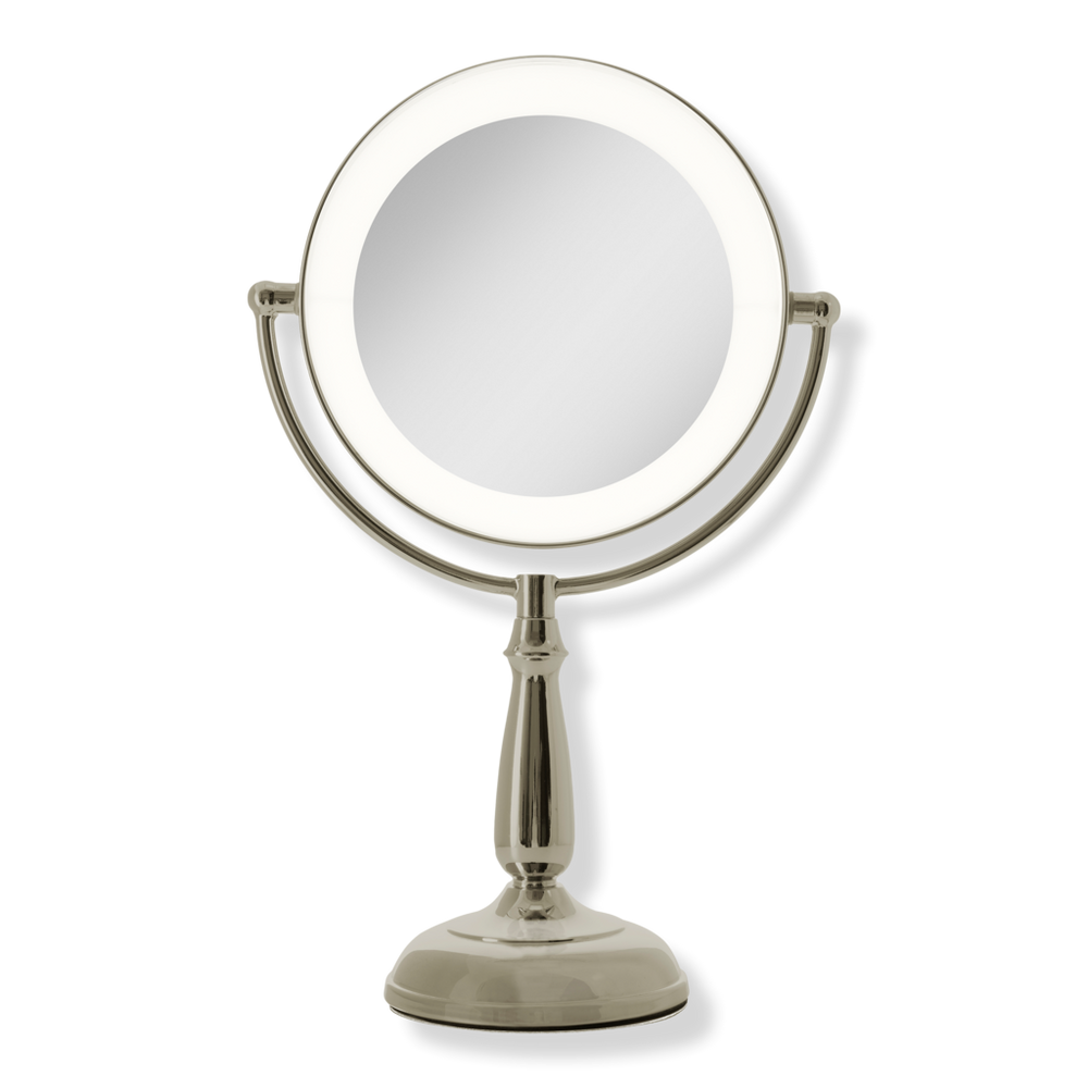 Zadro Classic Lighted Makeup Mirror with 10X/1X, Touch Control - Polished Nickel