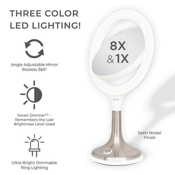 Zadro Solana, LED Lighted Makeup Mirror with 8X/1X, Touch Control #2