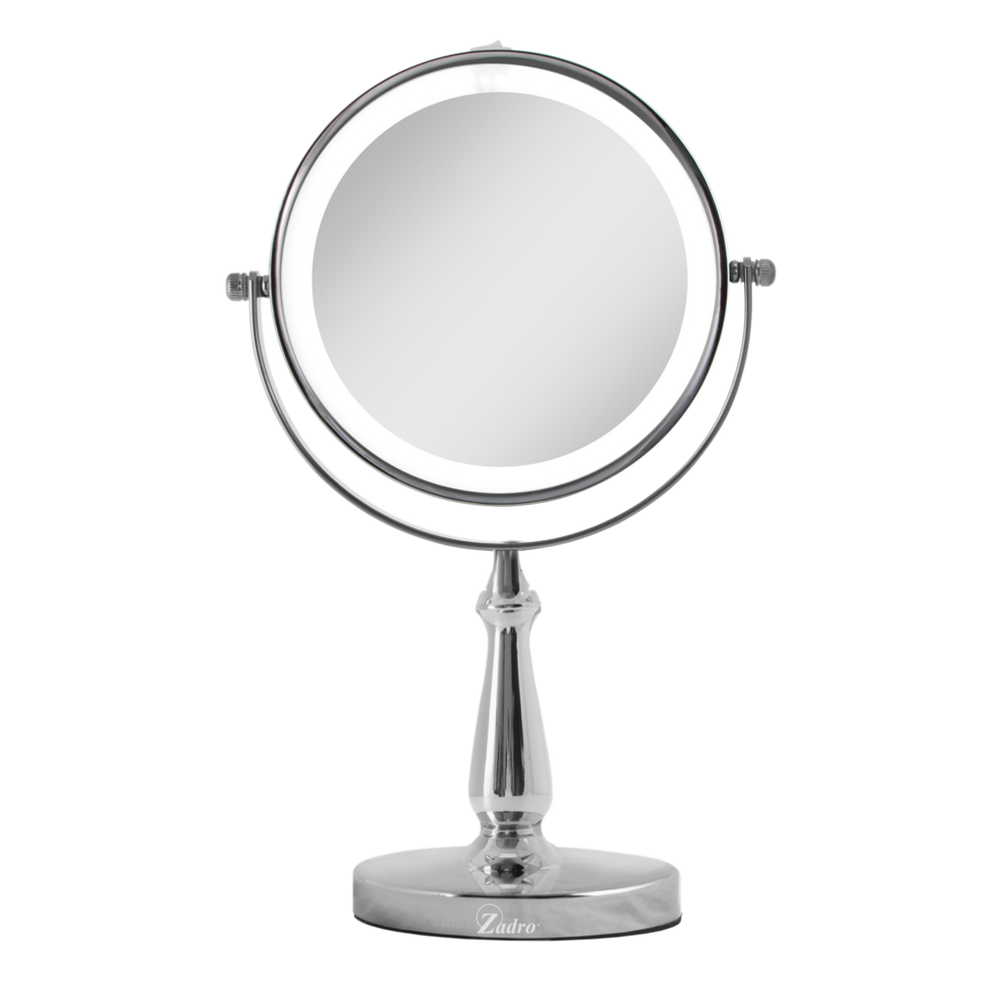 Zadro Led Lighted Makeup Mirror With 8x/1x Magnification - Chrome In Silver
