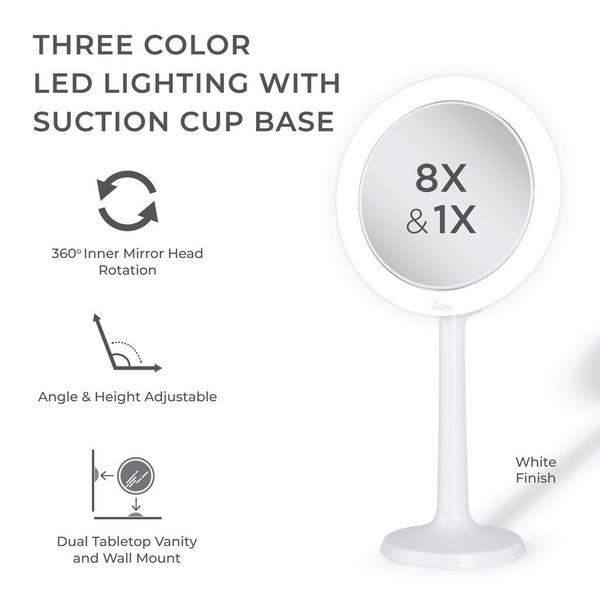 Zadro Hudson, LED Lighted Makeup Mirror with 8X/1X, Suction Cup #2