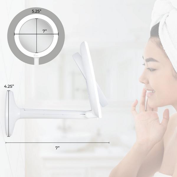 Zadro Hudson, LED Lighted Makeup Mirror with 8X/1X, Suction Cup #3