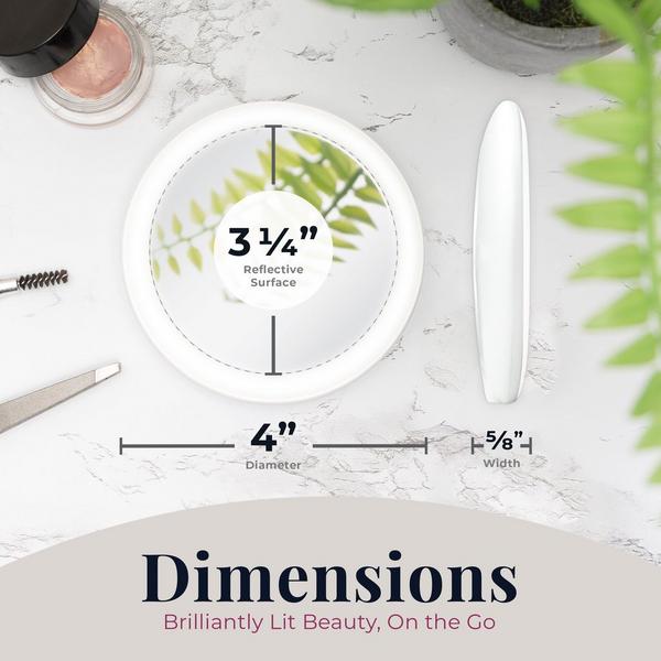 Zadro Rechargeable Lighted Compact Mirror with 3X Magnification #3