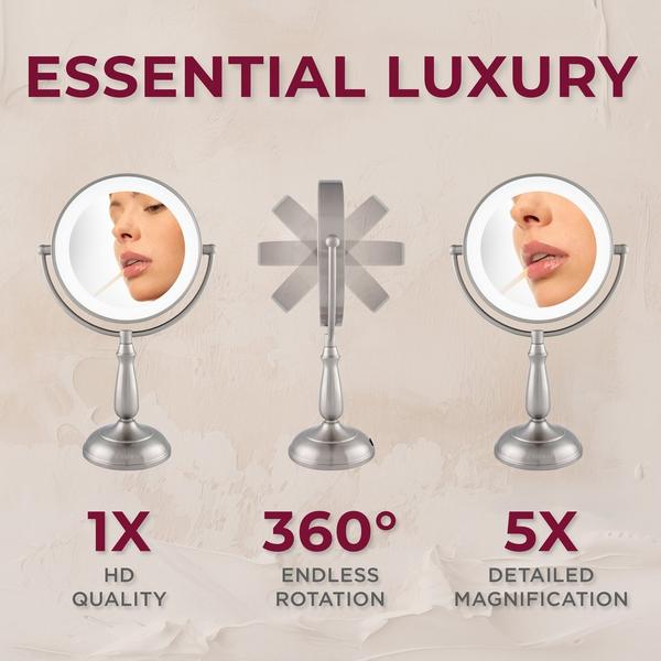 Zadro Classic Lighted Makeup Mirror with 5X/1X, Touch Control #2