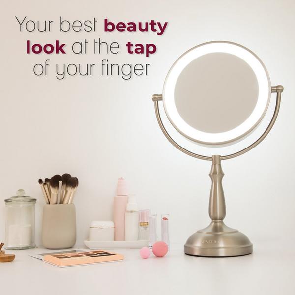 Zadro Classic Lighted Makeup Mirror with 5X/1X, Touch Control #5