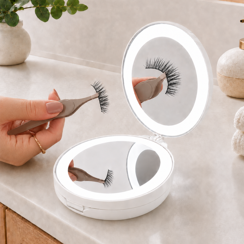 Zadro - Peach Folding LED Lighted Travel Mirror with 10X/1X | Ulta