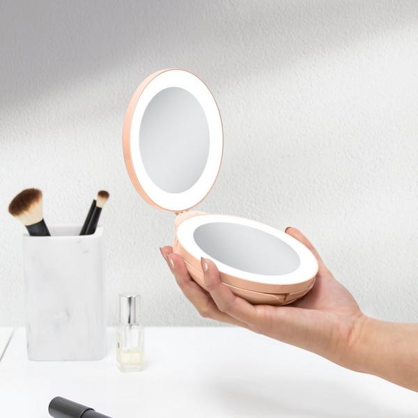 Zadro Folding LED Lighted Travel Mirror with 10X/1X #5