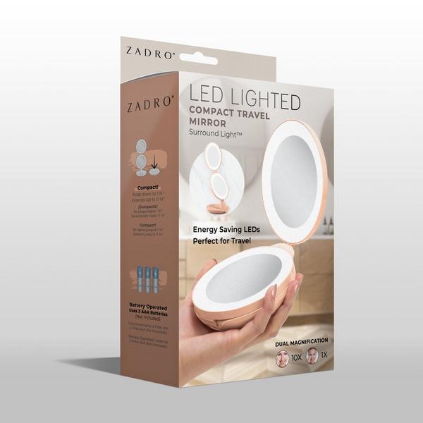 Zadro Folding LED Lighted Travel Mirror with 10X/1X #7