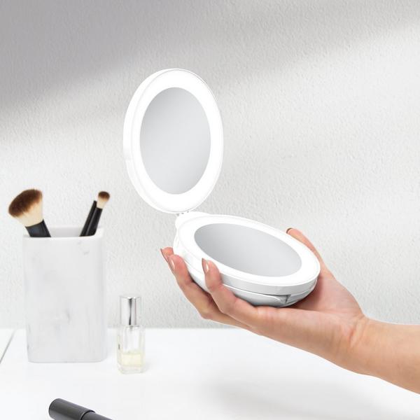 Zadro Folding LED Lighted Travel Mirror with 10X/1X #5