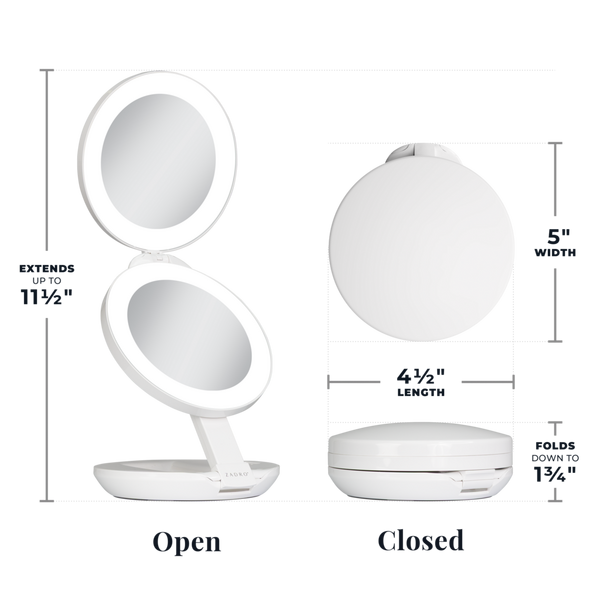 Zadro Folding LED Lighted Travel Mirror with 10X/1X #8