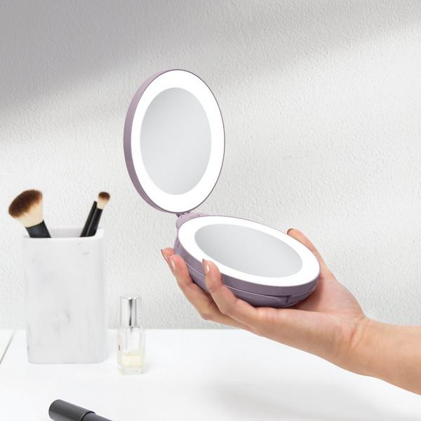 Zadro Folding LED Lighted Travel Mirror with 10X/1X #5