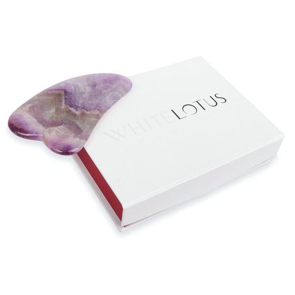 White Lotus Beauty Genuine Crystal Gua Sha- Chemical Free Amethyst #2