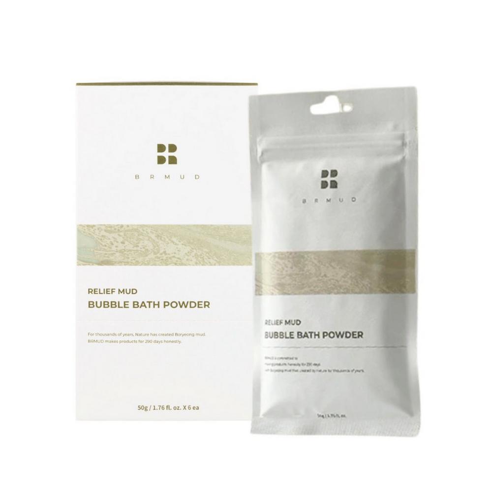 Brmud Relief Mud Bubble Bath Powder - 6 Count