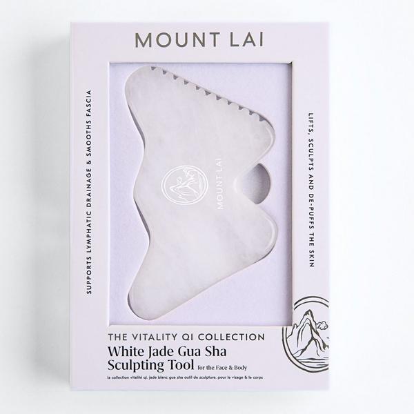 Mount Lai Vitality Qi White Jade Gua Sha Sculpting Tool #3