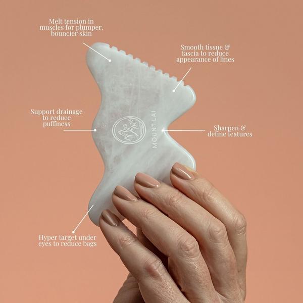 Mount Lai Vitality Qi White Jade Gua Sha Sculpting Tool #4