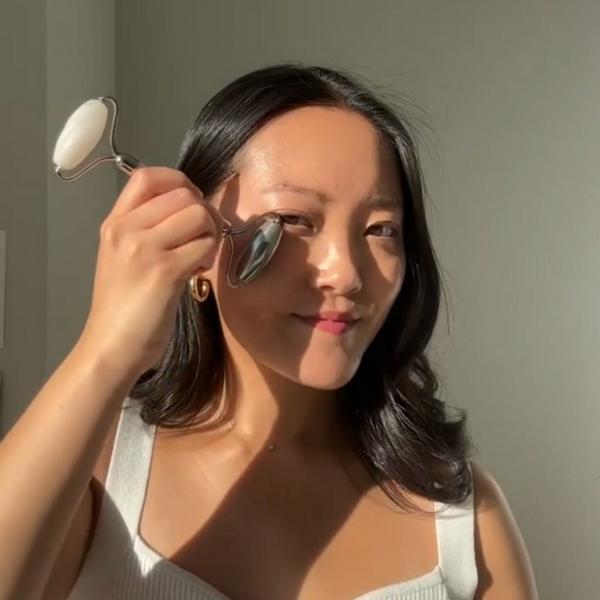 Mount Lai Vitality Qi White Jade & Stainless Steel Dual-Action Facial Roller #5