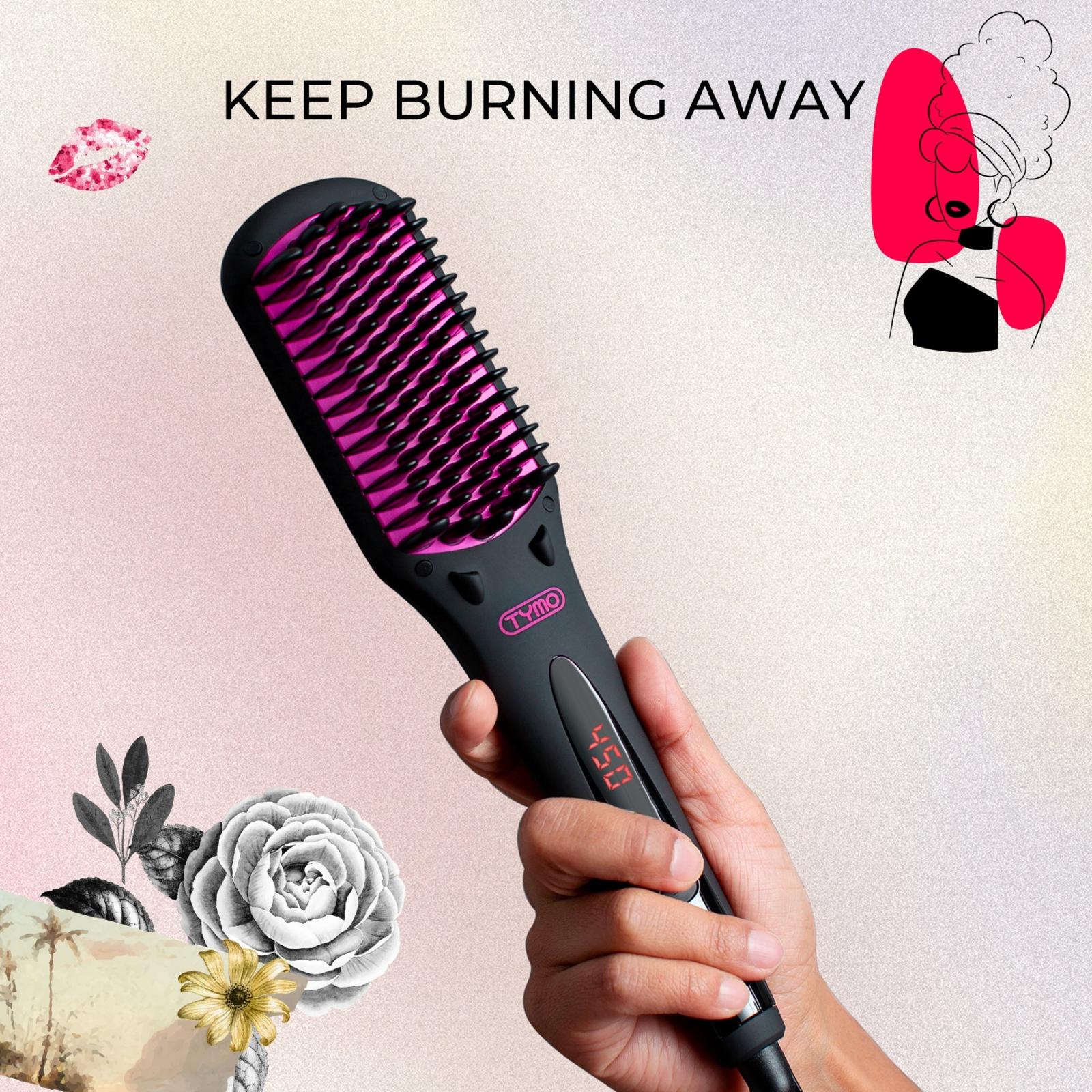 Ionic Hair Straightening Brushes - Black