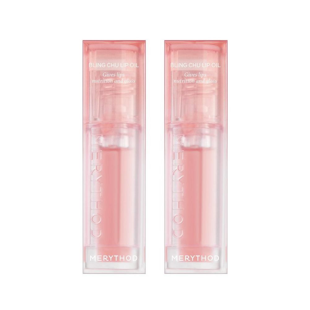 Merythod Bling Chu Lip Oil 2-pack - Peach In Orange