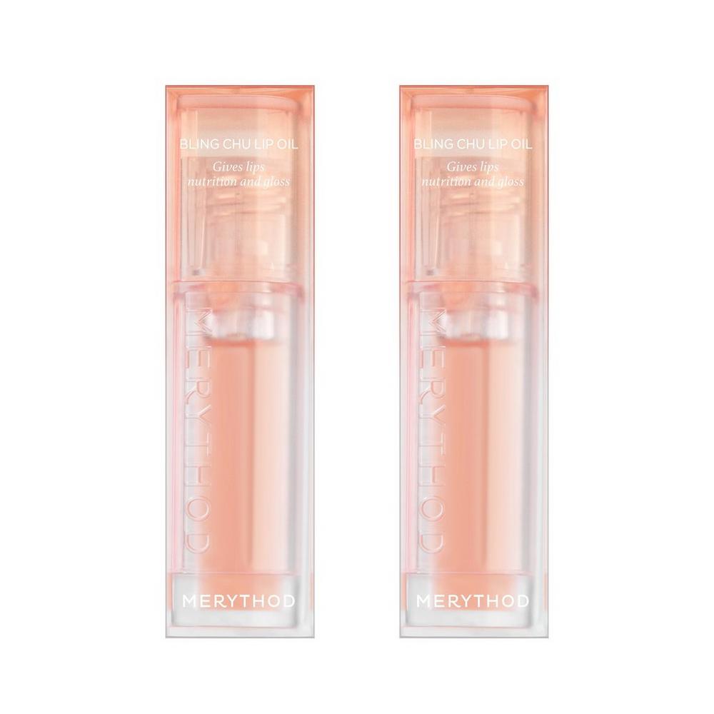 Merythod Bling Chu Lip Oil 2-pack - Starlit Coral In Transparent