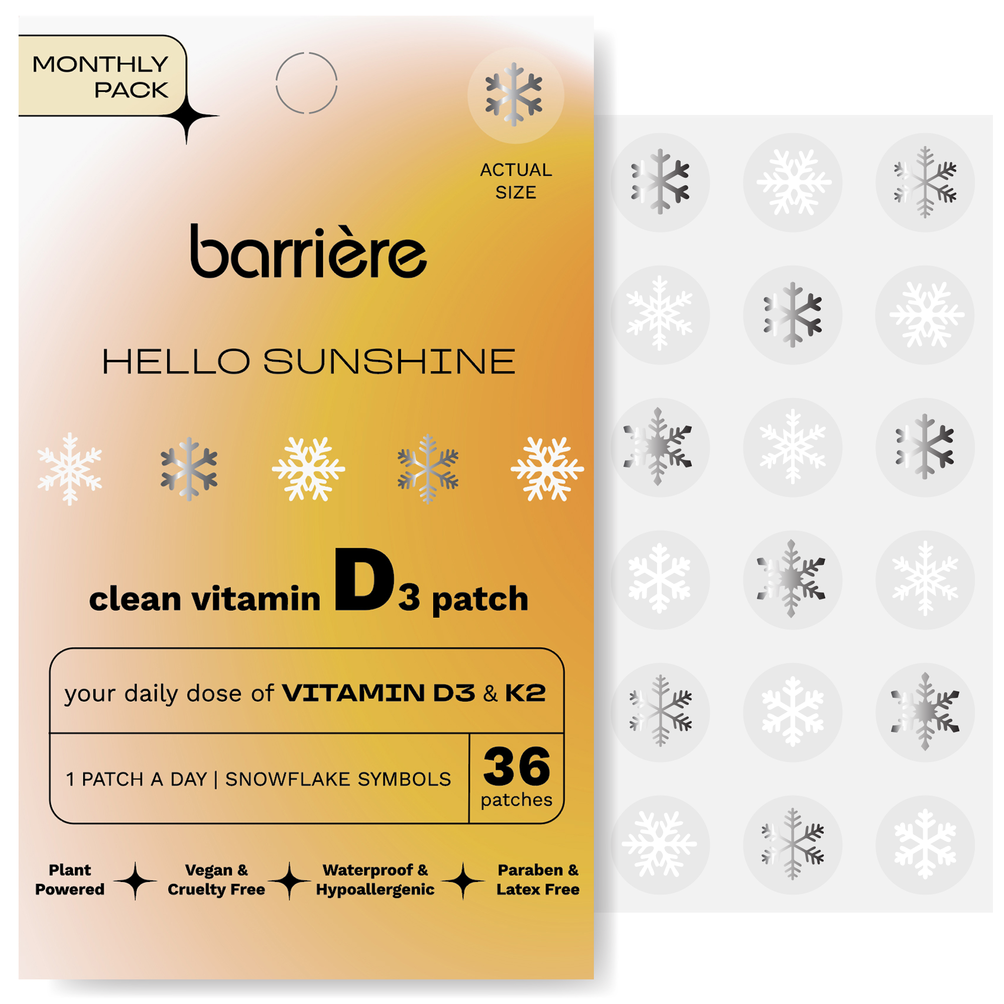 Barrière HELLO SUNSHINE Vitamin D3 Patch 36 Pack #1