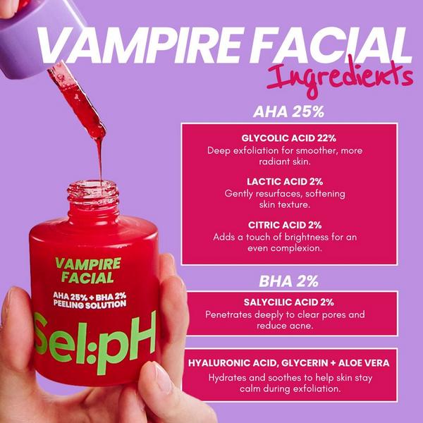 SelpH Vampire Facial AHA 25% + BHA 2% Peeling Solution #3