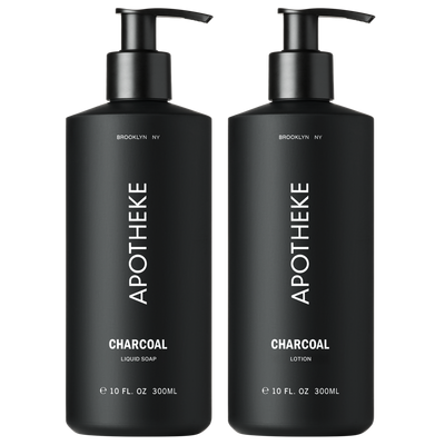 APOTHEKE Charcoal Liquid Soap and Lotion Set