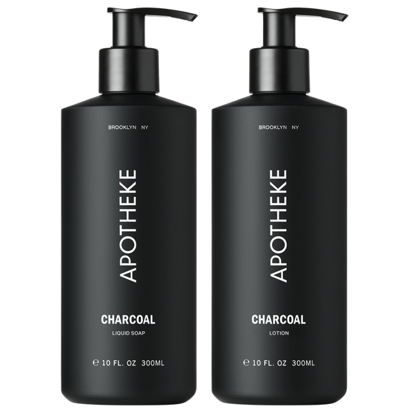APOTHEKE Charcoal Liquid Soap and Lotion Set #1