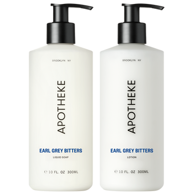 APOTHEKE Earl Grey Bitters Liquid Soap and Lotion Set