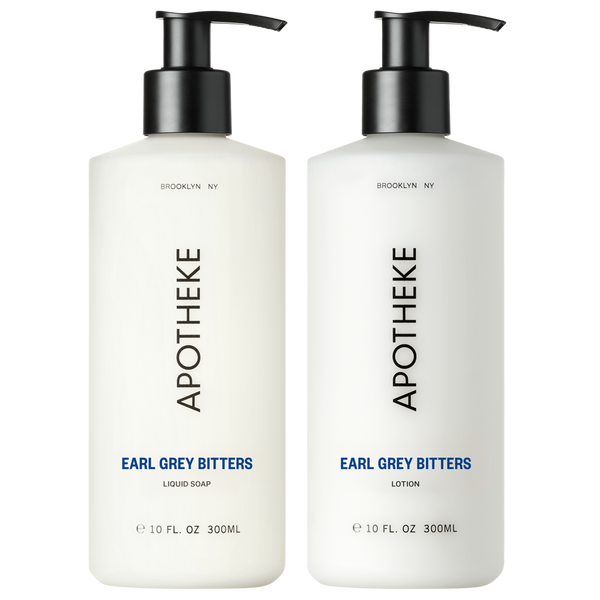 APOTHEKE Earl Grey Bitters Liquid Soap and Lotion Set #1