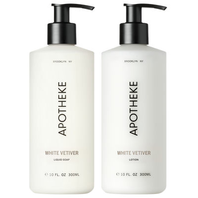 APOTHEKE White Vetiver Liquid Soap and Lotion Set