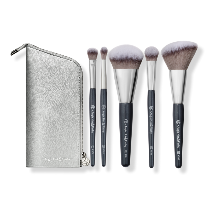 BK Beauty - Angie Hot & Flashy Travel Brush Set with Faux Leather