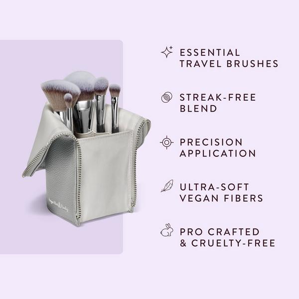 BK Beauty Angie Hot & Flashy Travel Brush Set with Faux Leather Pouch #3